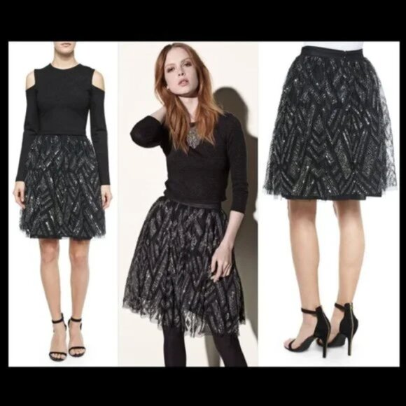 New Parker Switch high rise tulle sequin embellished layered full tutu miniskirt - Picture 1 of 7